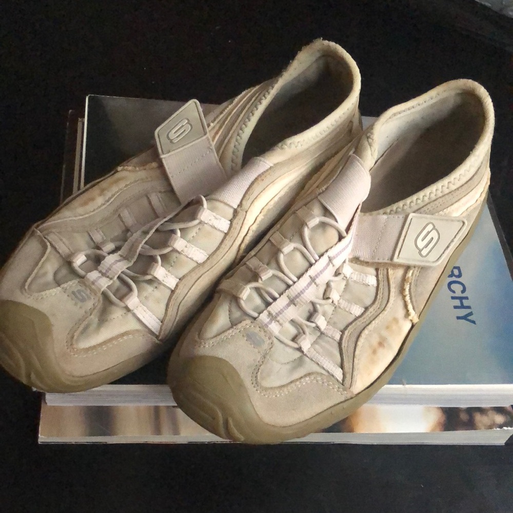 Skechers Light Beige Slip-On Sneakers